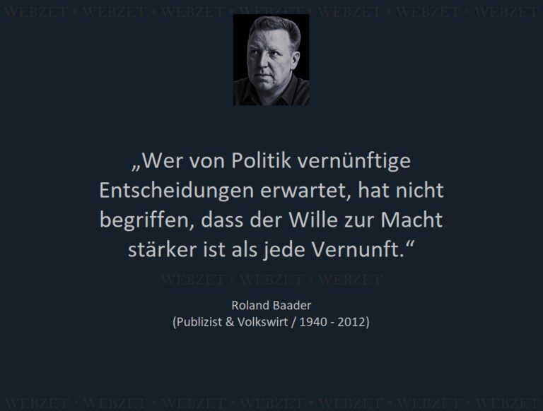 Roland Baader – Wer von Politik