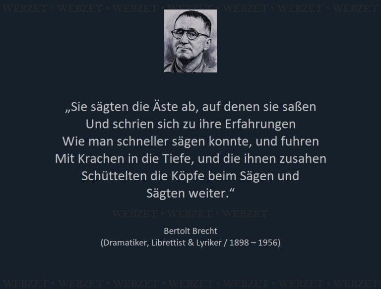 Bertolt Brecht – Sie sägten die Äste ab