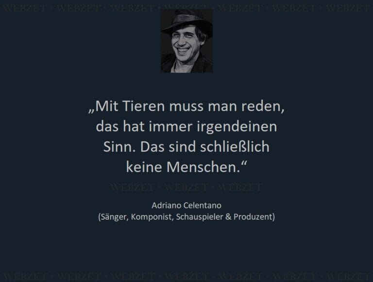 Adriano Celentano – Mit Tieren muss man reden