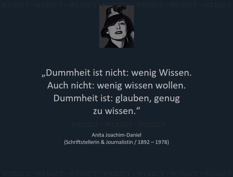 Joachim-Daniel – Dummheit ist nicht