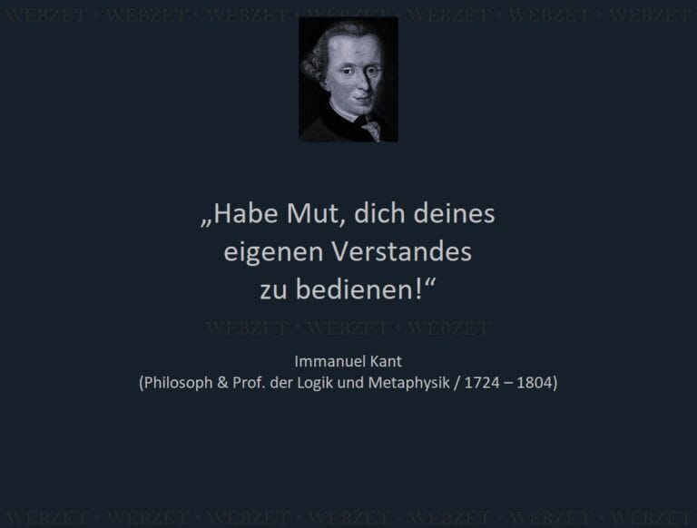 Immanuel Kant – Habe Mut, eigenen Verstandes