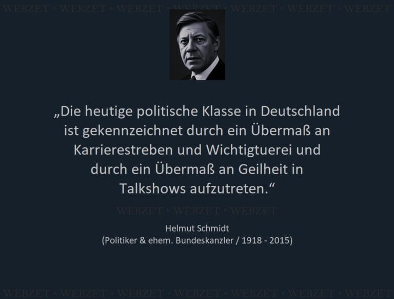 Helmut Schmidt – Die heutige politische Klasse