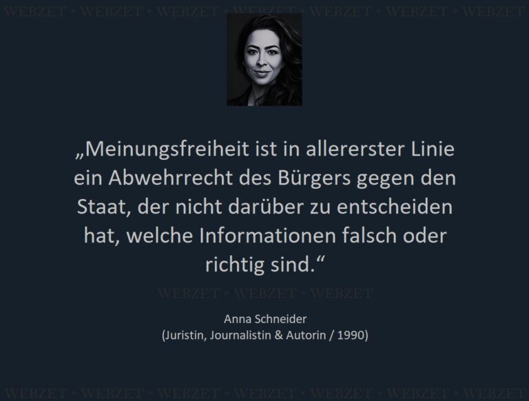 Anna Schneider – Meinungsfreiheit ist